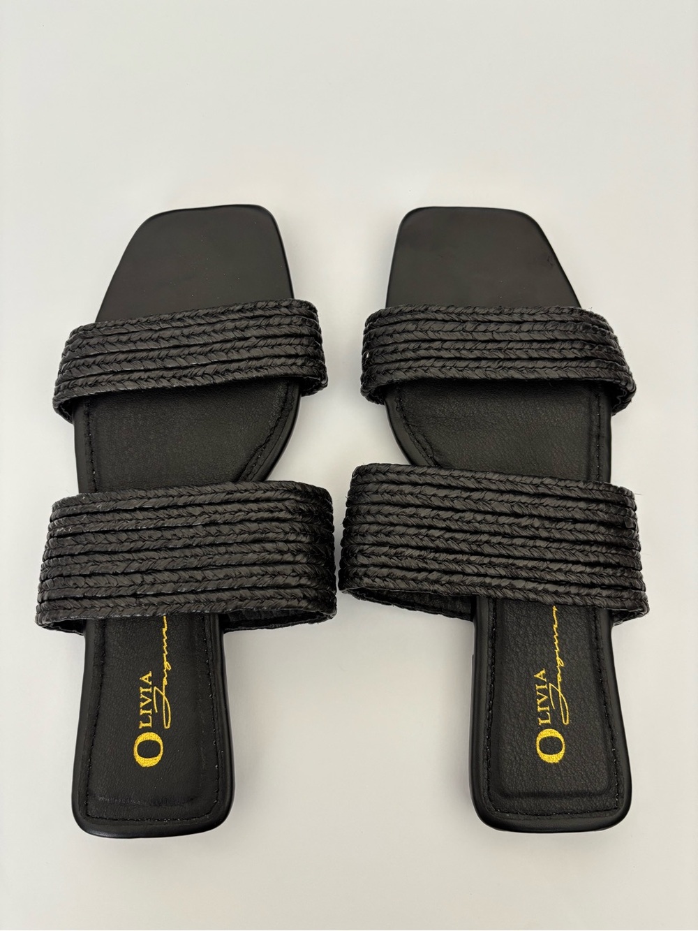 Olivia Ferguson Womens Black Sandals‎ Flat 7